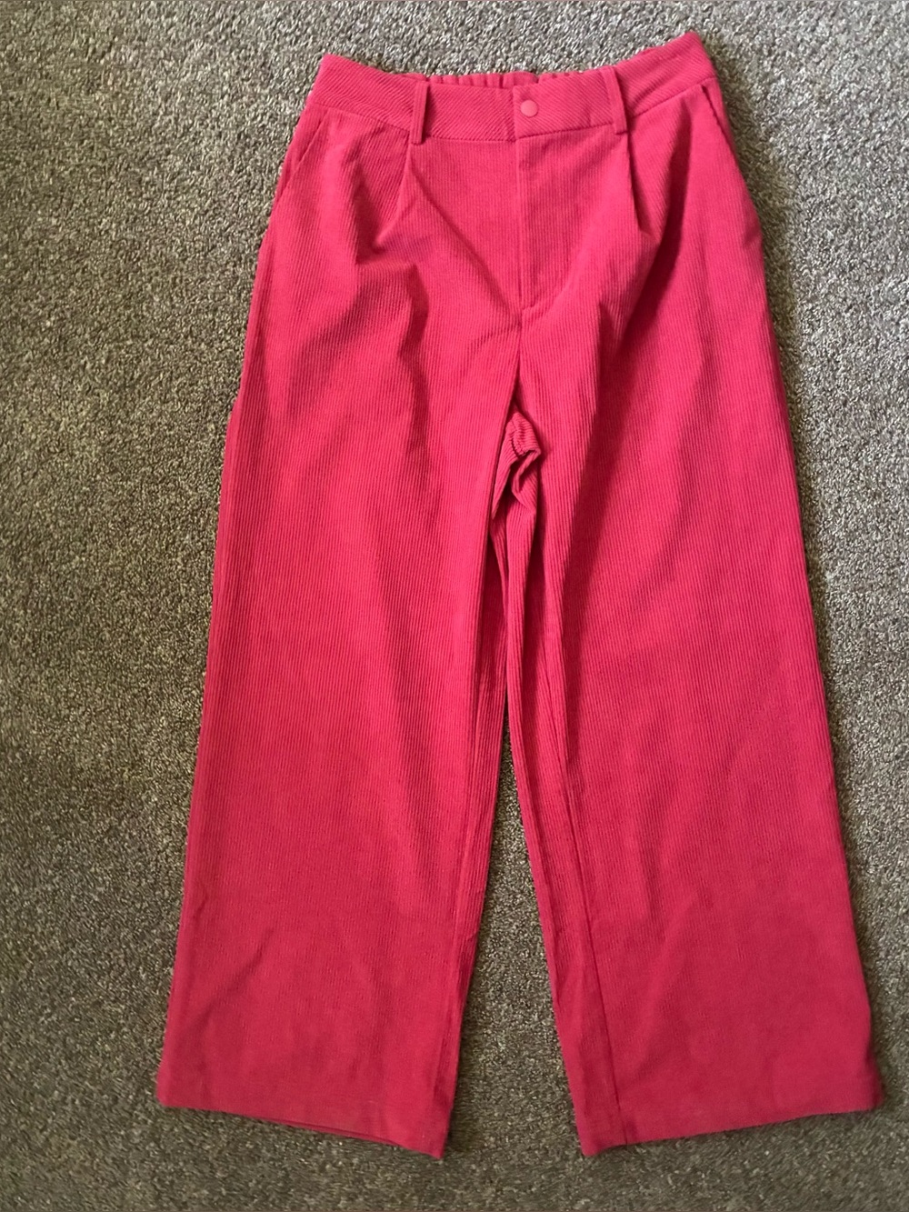 NWT Varley Floris Wide-Leg Pants, Size Large, Red Dahlia